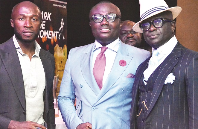 Designer Brommon (left) with Bola Ray and KKD